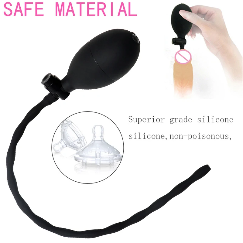 Inflatable Penis Plug Urethral Catheter Silicone Sounding Urethral Dilator Horse eye stick Adult Sex Toy For Men Masturbator Gay