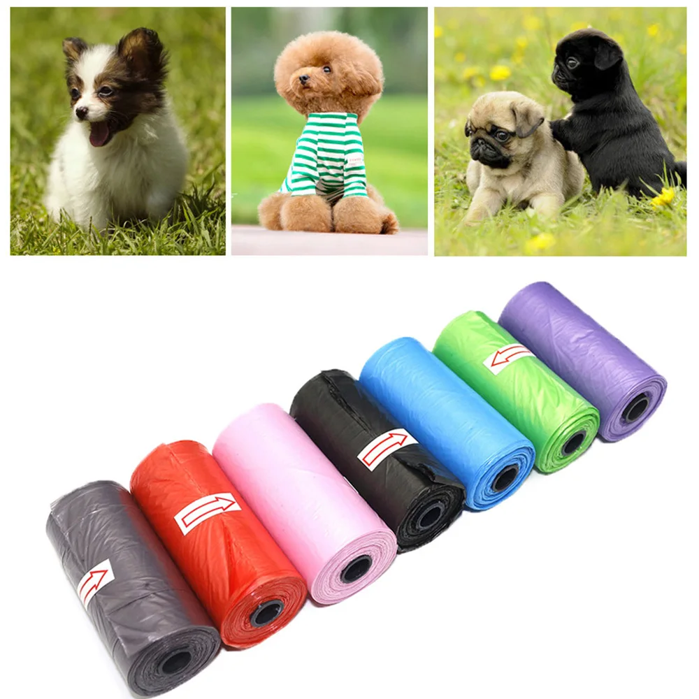 15/30 Pcs Dog Poop Bag for Dog Pets Waste Garbage Bags Carrier Biodegradable Clean-up BagWaste Pick Up Clean Bag For Dog