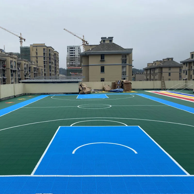 Intelligent Outdoor PP Interlocking Flooring Portable Multi Sports Surface Material Plastic Tile Temporary Home Basketball Court