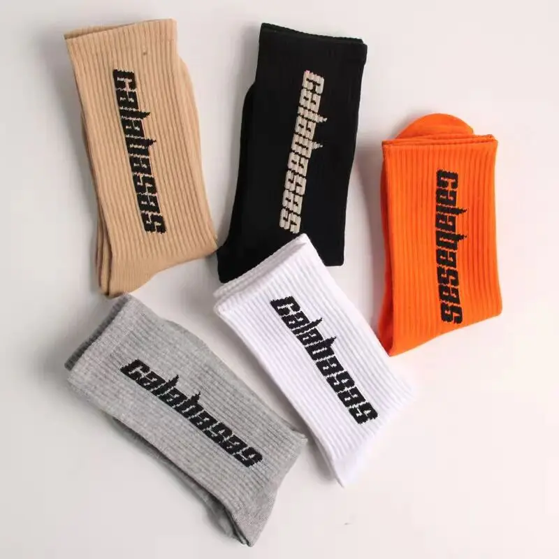 New style couple socks fashion letters in tube sports cotton socks