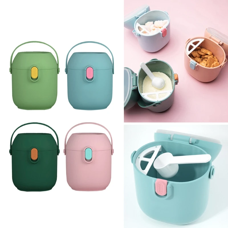 Portable Baby Food Storage Box BPA Free Formula Dispenser Cartoon Infant Milk Powder Box Toddler Snacks Cup Container