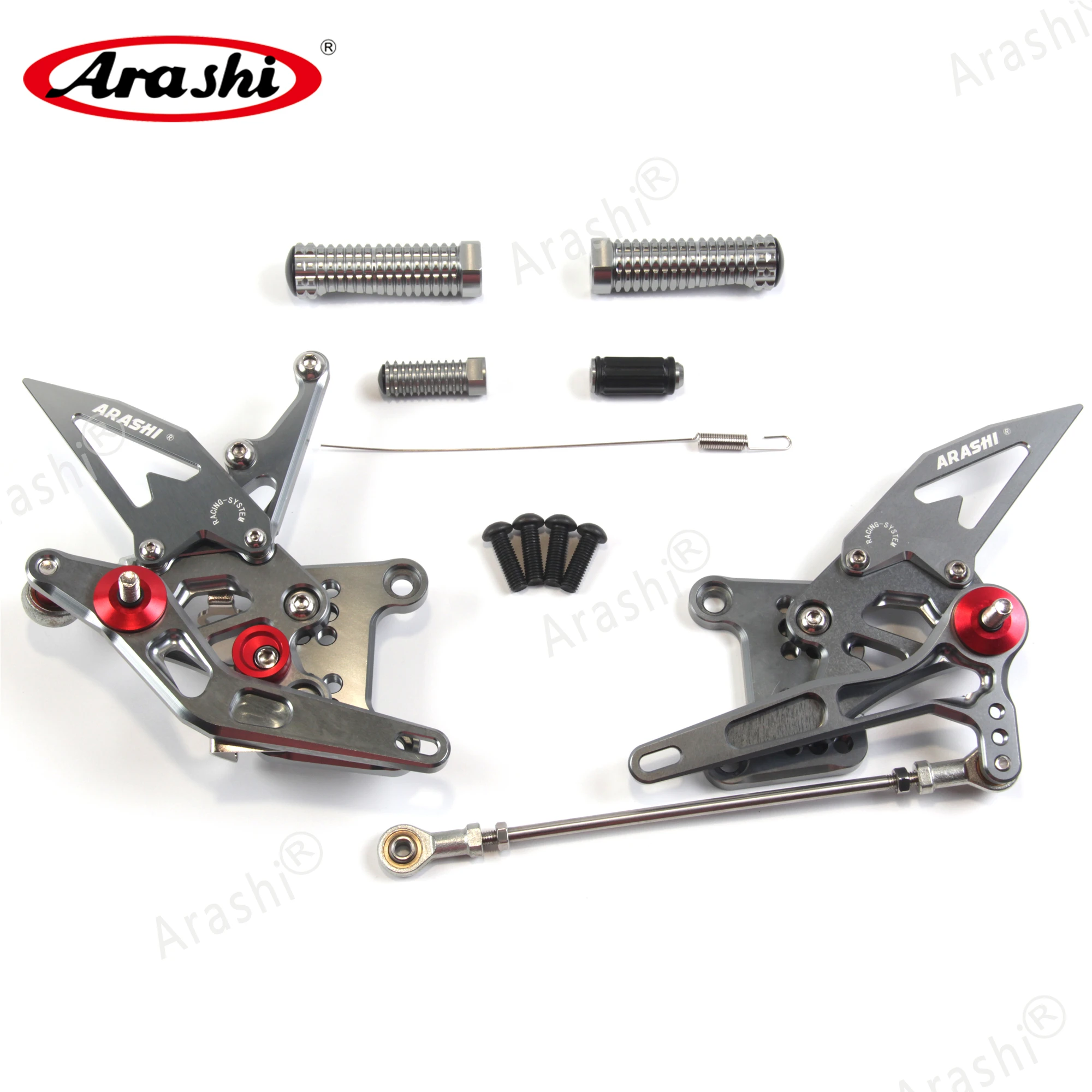 Arashi Rearset For Daytona T595 / T509 / 955i 1997-2005 CNC Adjustable Footrests Rider Foot Pegs 2001 2002 2003 2004