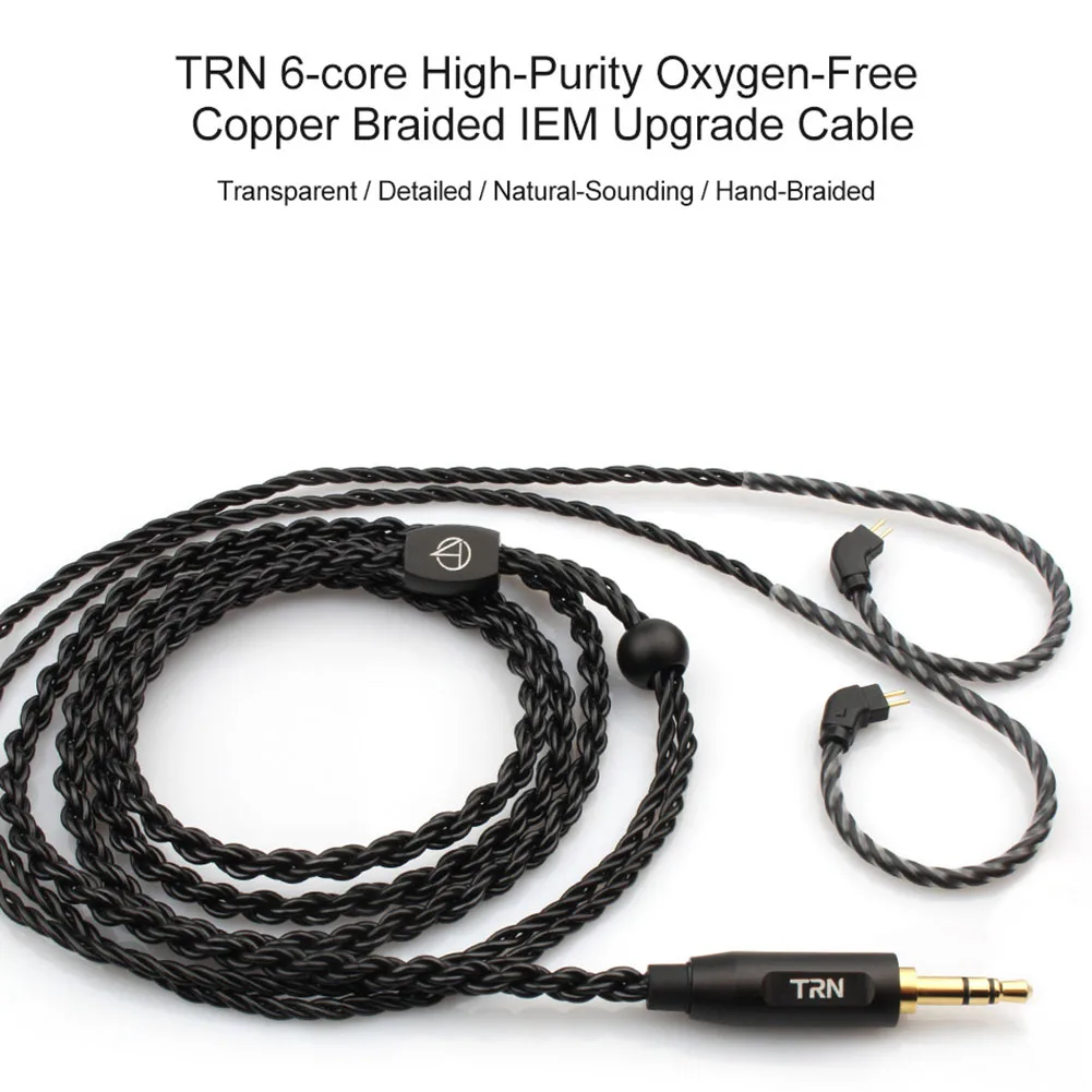 TRN Universal 0.75mm/0.78mm/MMCX Replace Braided Wired Replacement Earphone Cable Portable Cord Wire