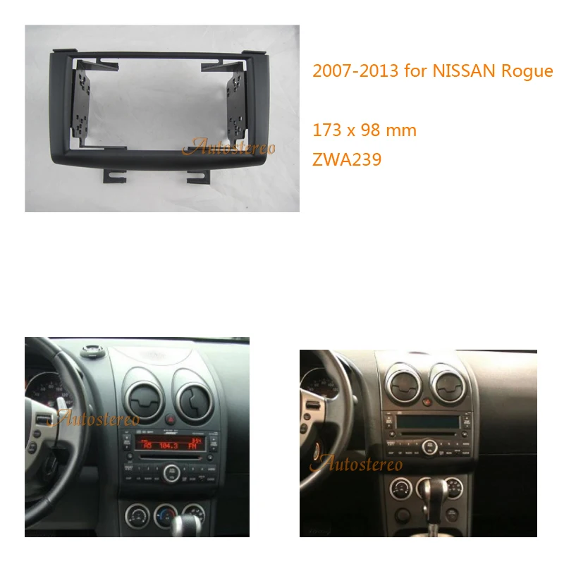 ZWNAV 11-239 Car Radio Fascia Surround Panel Fitting KIT for NISSAN Rogue 2007-2013 2-DIN