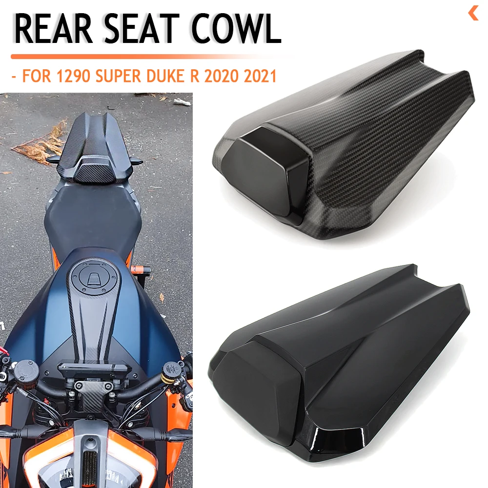 

NEW For 1290 Super Duke R Pillion Seat Cover Cowl Rear Passenger Solo Tail Fairing Accessories Black and Carbon fiber 2020 2021