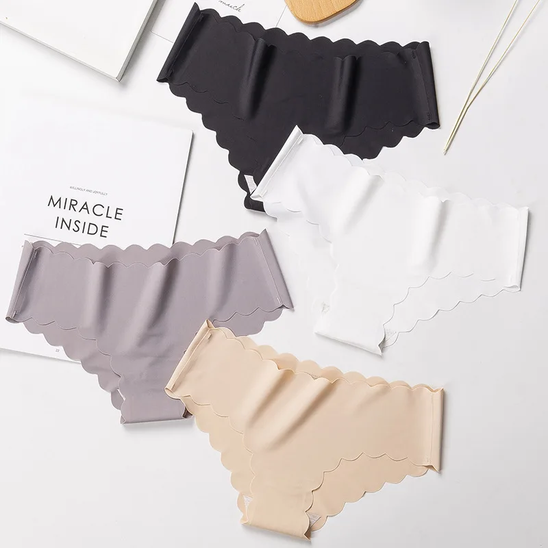 Women ruffles Underwear Invisible Seamless T Panties G-String Female Sexy Thongs Intimates Lingerie Ladies Briefs 1pcs LR710 image 4