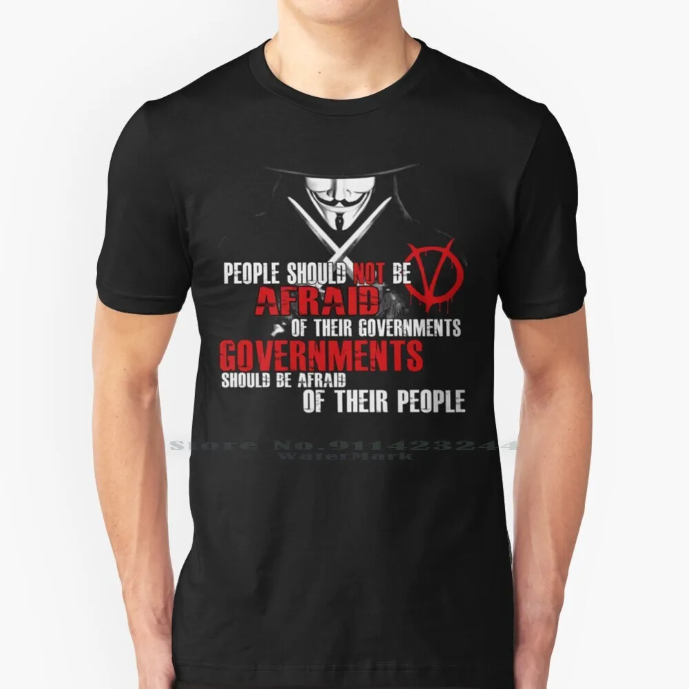 V For Vendetta Guy Fawkes Quote 100% Cotton T Shirt Guy Fawkes Anarchy Quote Theory Illuminati V For Vendetta Novel Alan Moore