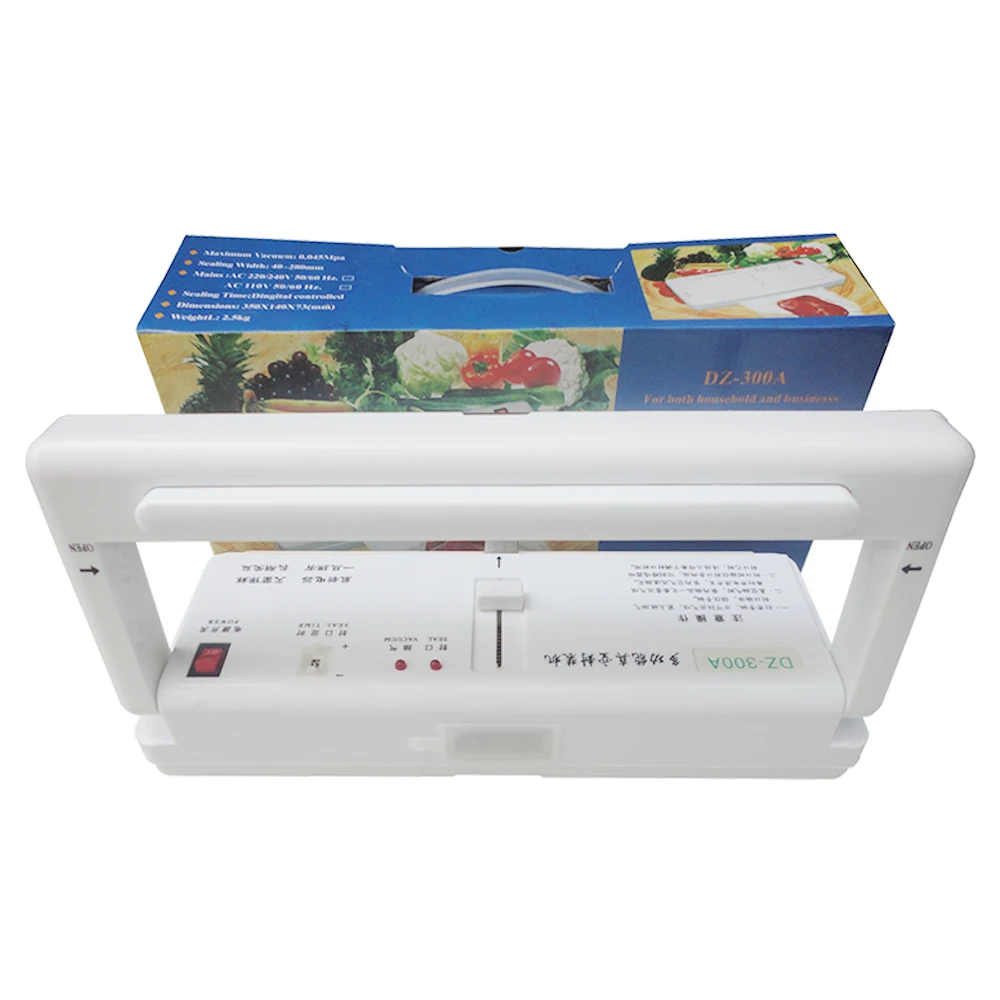 DZ300A Vacuum Sealer Food storage Bag Vacuum Sealing Machine Plastic Pouch Sealer Package Packing Sealer SHENLIN Packaging equip