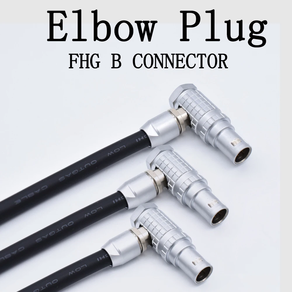 right angle Elbow 90° degree FHG 00B 0B1B 2B 3B 2 4 5 6 8 10 12 14 16 30Pin Plug Push-Pull Self-Latching Circular male Connector