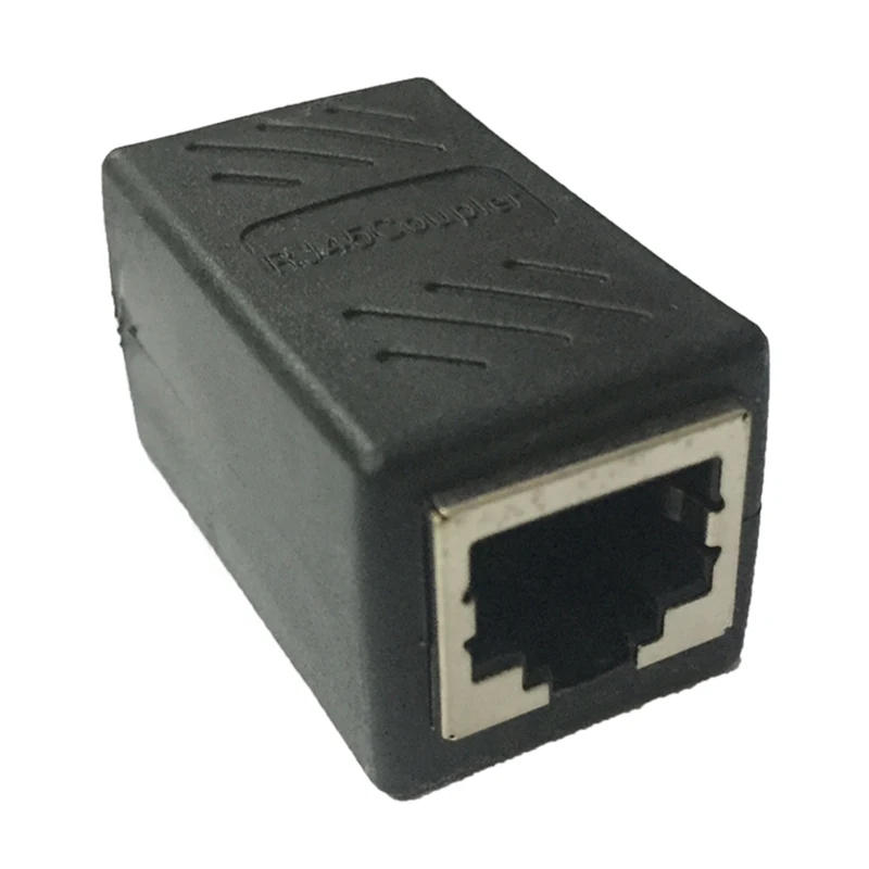 RJ45 joinner Lan extender RJ45 female to female adapter internet extender 8P8C network cable Coupler black black with shileded