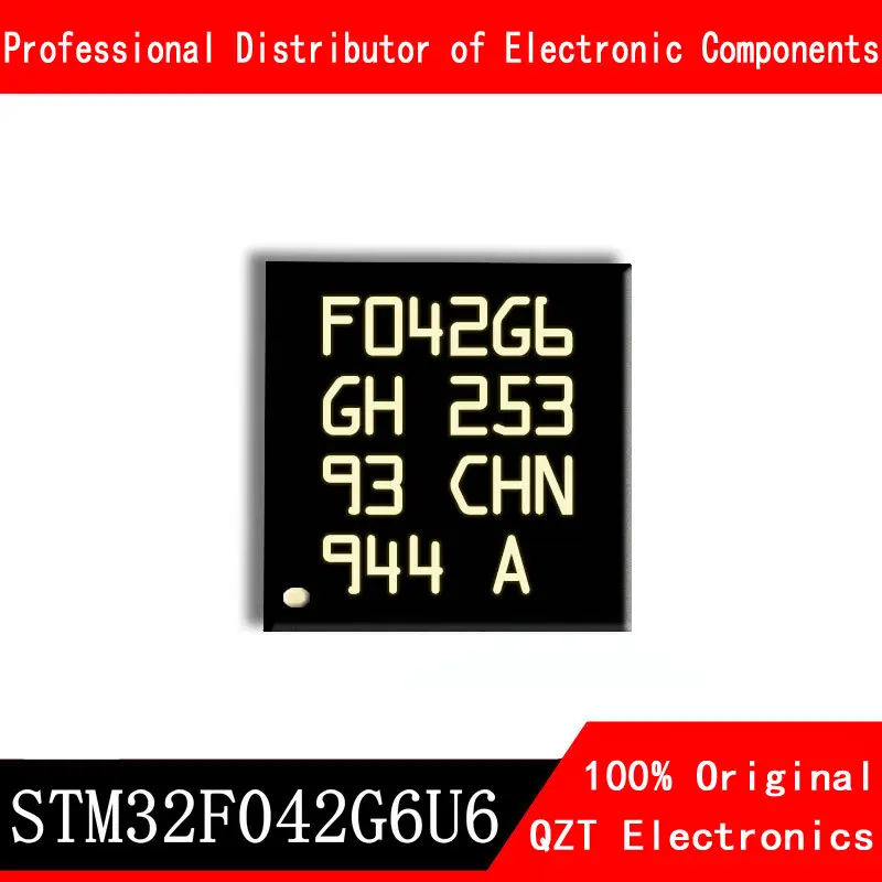 5 pçs/lote original novo stm32f042g6u6 stm32f042 ufqfpn28 microcontrolador mcu em estoque