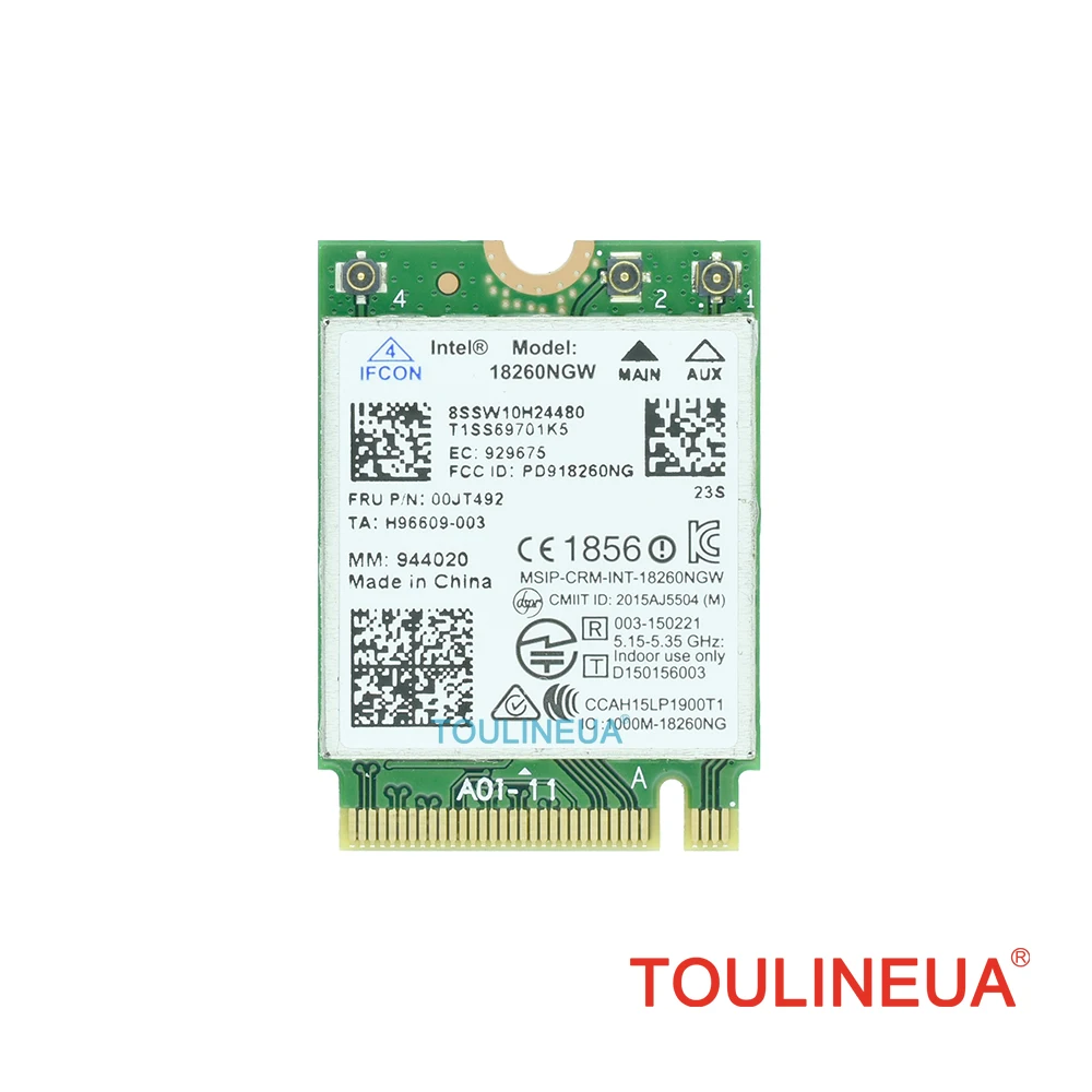 العلامة التجارية الجديدة إنتل ثلاثي الفرقة اللاسلكية-التيار المتناوب 18260 18260NGW 802.11ad التيار المتناوب 867Mbps 2.4 و 5G BT4.2 واي فاي بطاقة الشبكة اللاسلكية PK إنتل 8260NGW