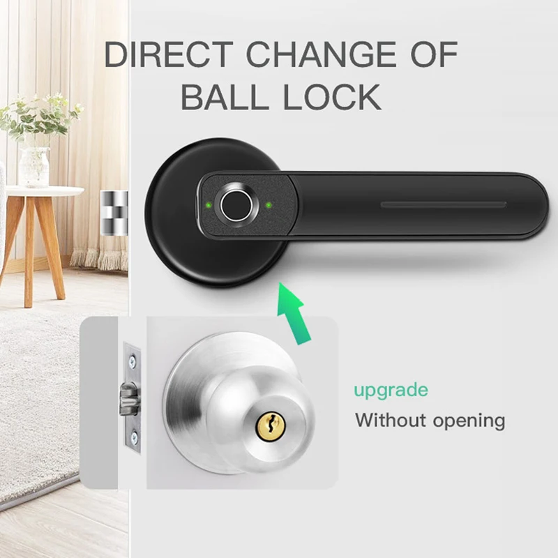 New M5 Bluetooth TT LOCK Remote Unlock Fingerprint Biometric Mechanical Key Office Home Smart Door Lock Electronic Lock