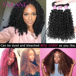 Yvonne 3C 4A Malaysian Curly Virgin Hair Bundles 1/4 Bundles Human Hair Weave Natural Color