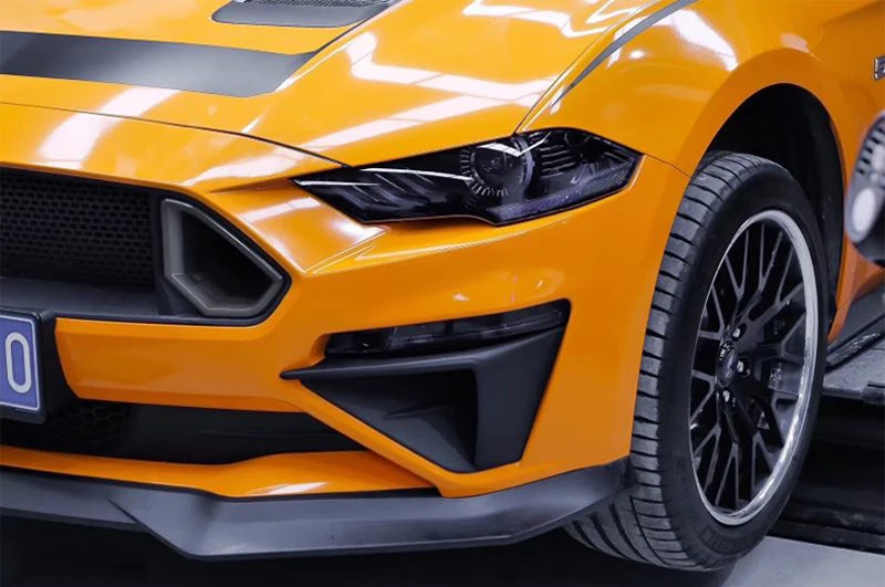 For Ford Mustang 2018-2022 Front Bonnet Engine Intake Air Vents Louvers Fog Light Winglet Protector Guard Cover Car Accessories