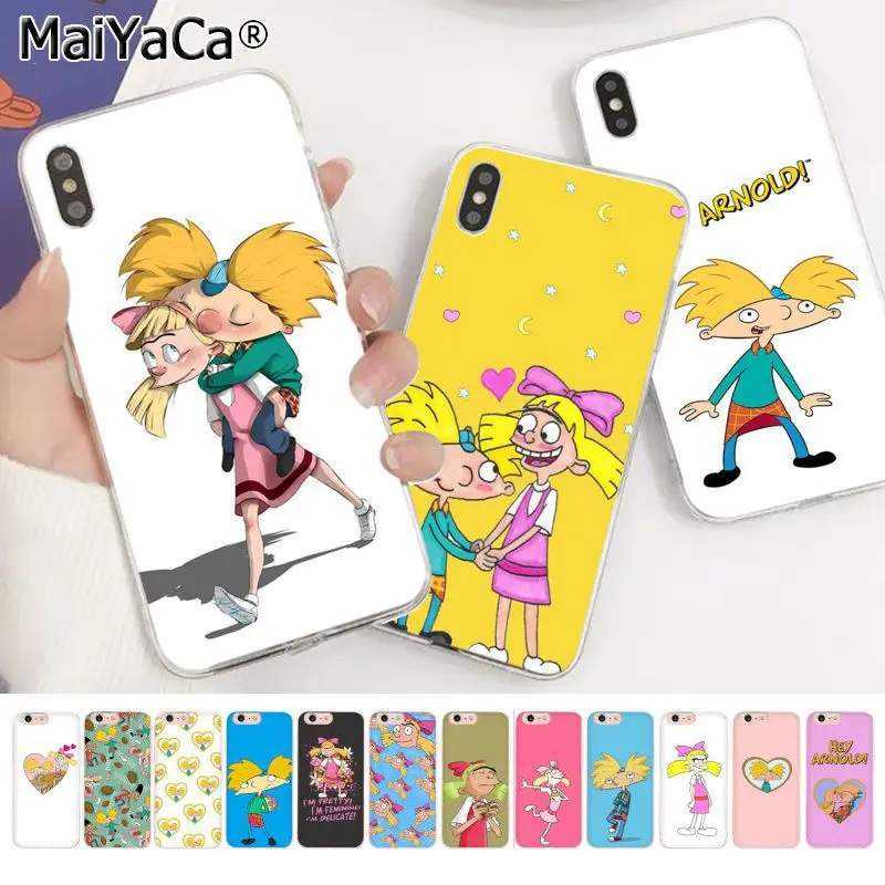 MaiYaCa Funny cartoon Hey Arnold Helga love Phone Case for iphone 13 12 pro max SE 2020 11 pro 8 7 66S Plus X XS MAX 5S SE XR