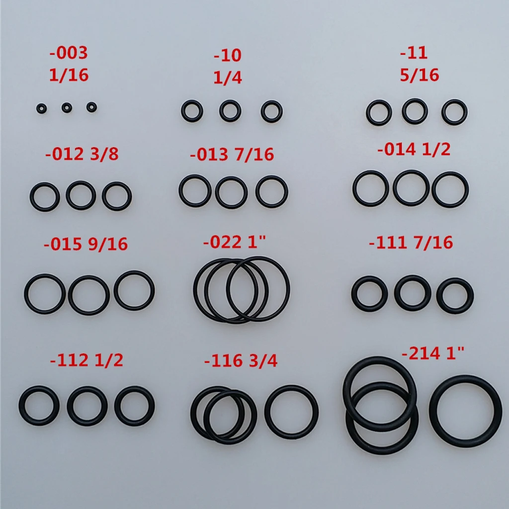 36Pcs/12 Dimensioni Scuba Diving O Ring Kit di Ricambio per Immersione Valvola del Serbatoio Tubo Macchina Fotografica Calibri