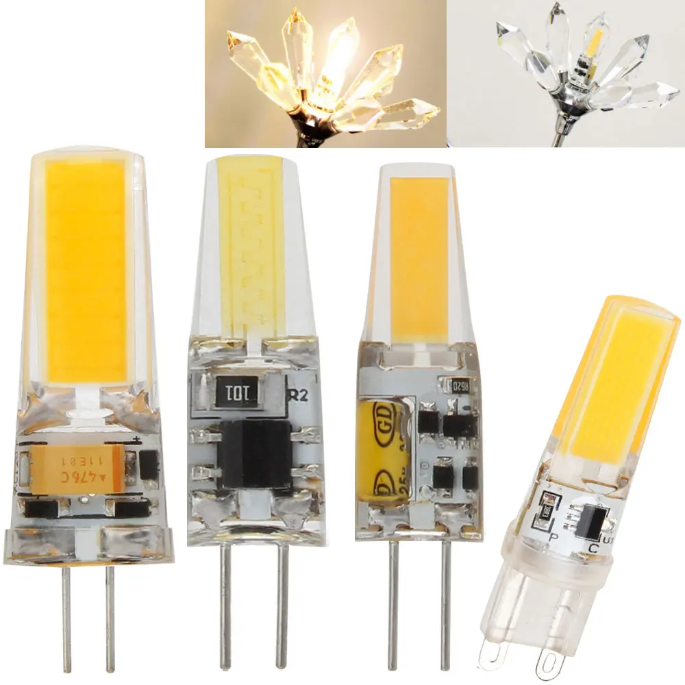 Dimmable LED G4 G9 Lamp Bulb AC/DC Dimming 12V 220V 3W 6W COB SMD LED Lighting Lights replace Halogen Spotlight Chandelier