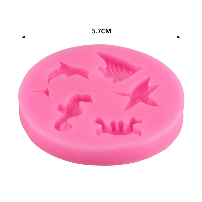 Mini 3D Shell Sea Animals Cake Silicone Baking Molds Cupcake Fondant Cake Decorating Tools Gumpaste Chocolate Candy Moulds