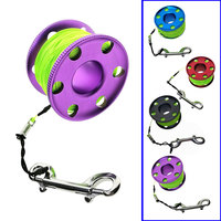 30-60 Meter Scuba Diving Spool Finger Reel Wreck Cave Anti-Missing Marker Line Diver Safety Equipment with Sinking Line