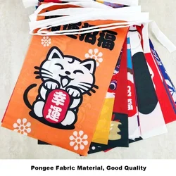 Japanese Restaurant Decoration Traditional Wine House Hanging cloth Ramen Shop Decor Small Strung Color Show Hanging Banner