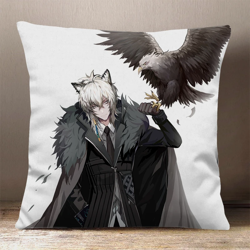 Hot Anime Arknights SilverAsh Cartoon Square Throw Pillow Siesta Dakimakura Dakimakura Safa Back Cushion Otaku Cosplay Gifts