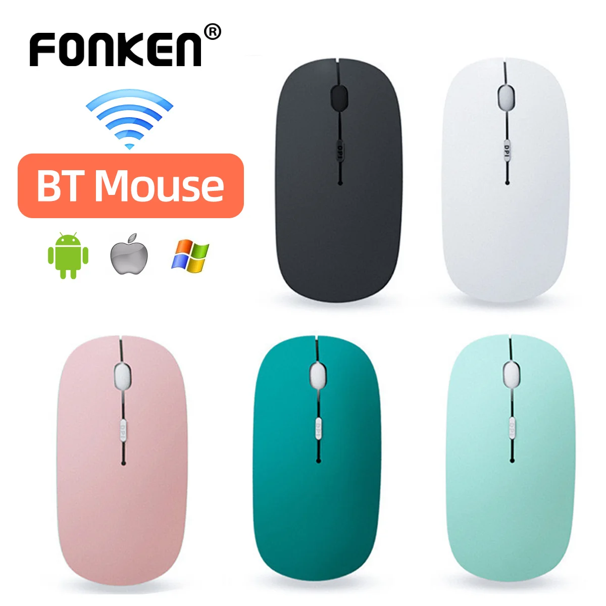 Wireless Mouse Bluetooth எலிகள் Wireless Computer Silent Mause Ergonomic Mini Mouse USB Optical Mice For PC laptop 3 Levels DPI