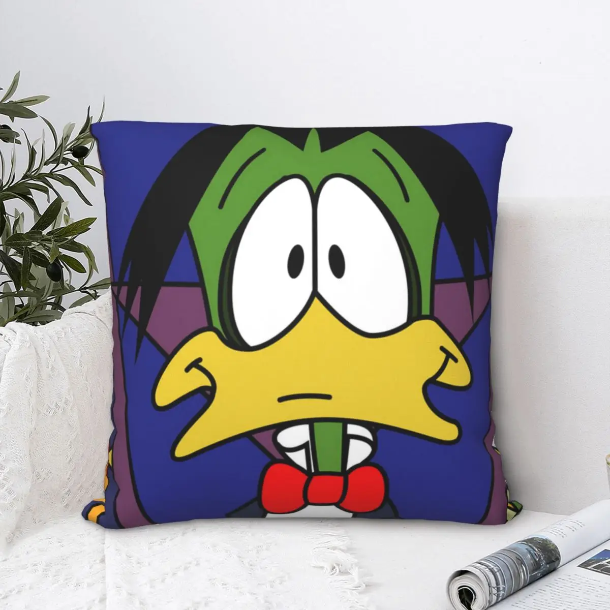 Art Polyester Cushion Cover Count Duckula Adventure Cartoon For Home Car Decorative Breathable