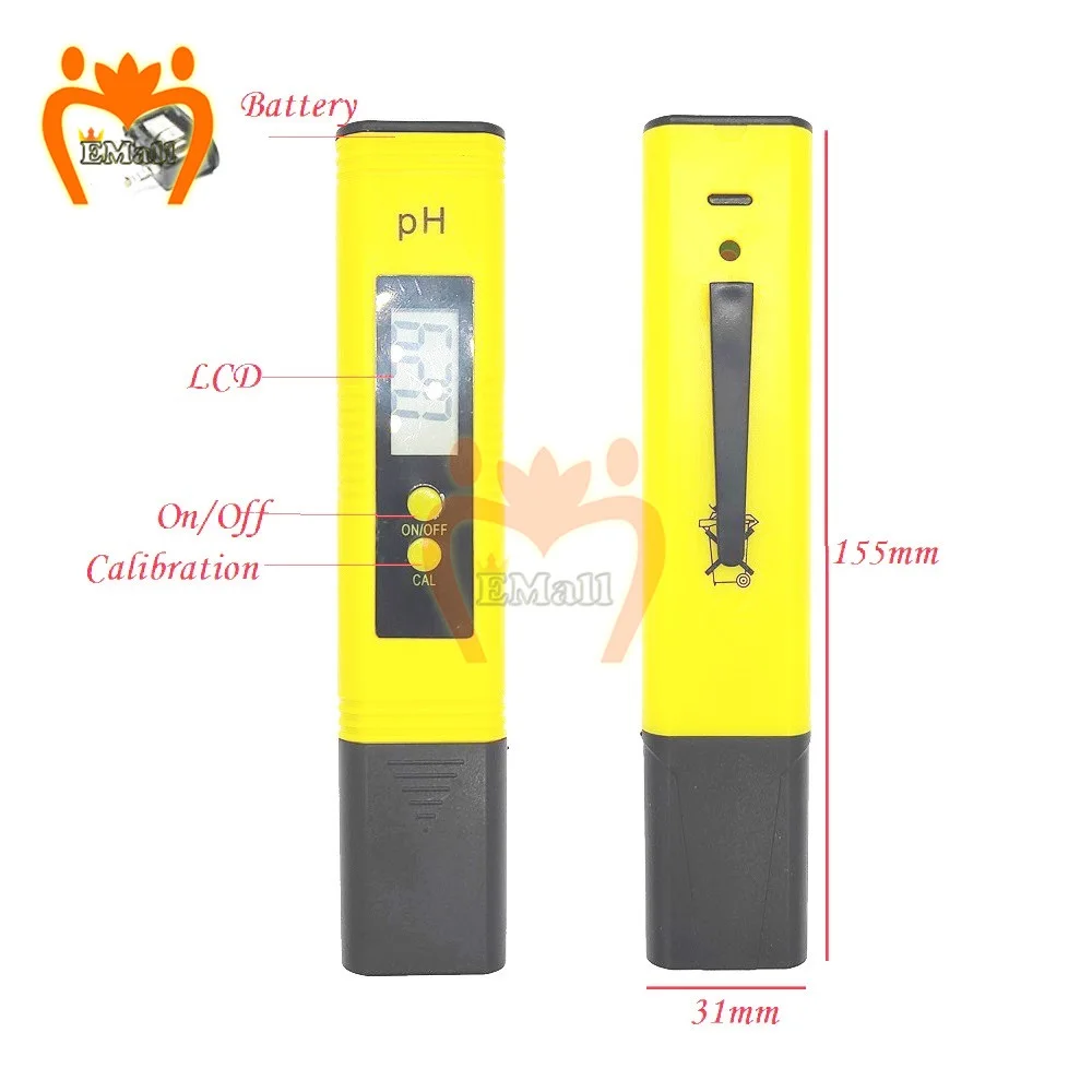 PH Meter 0.01PH Tester High Precision Water Quality Testing 0.00-14.00 PH for Aquarium Swimming Pool Water Automatic Calibration