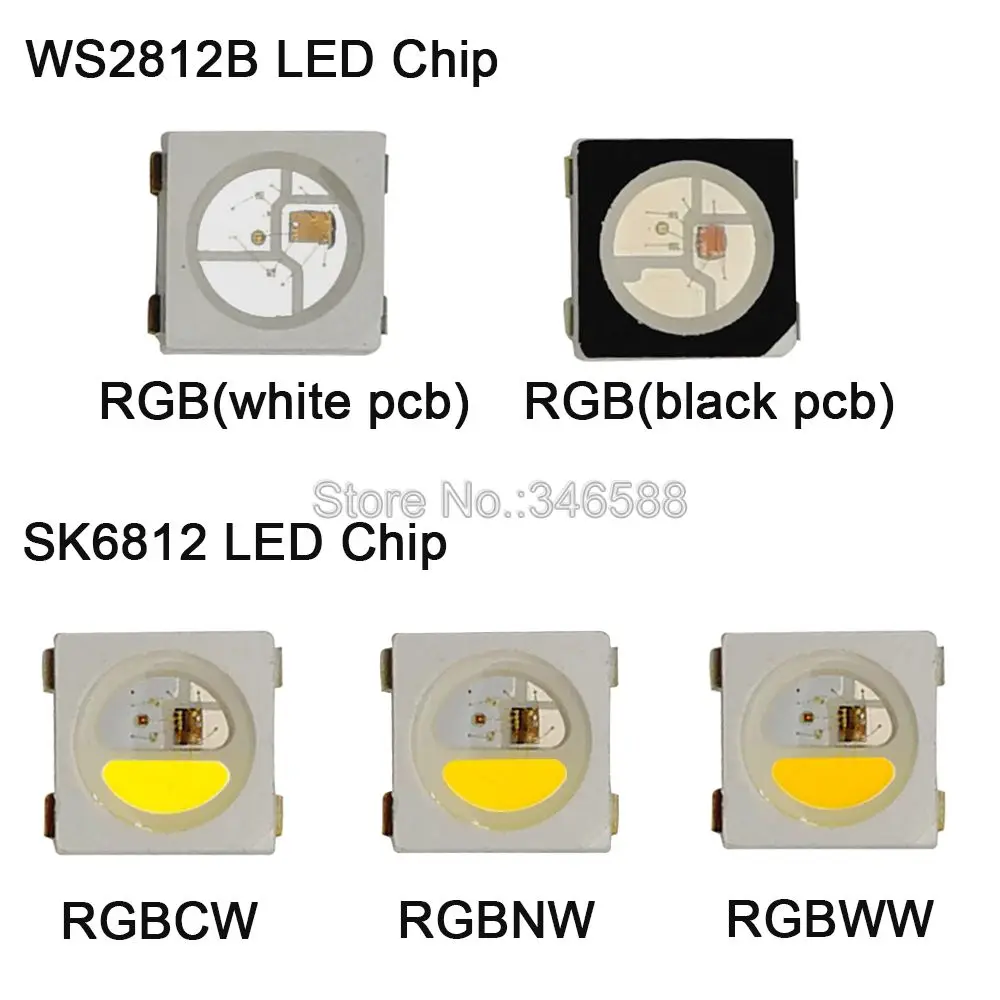 chip led enderecavel individualmente ws2812b rgb 5050 smd preto branco pcb sk6812 rgbcw rgbnw rgbww 5v 101000 pcs 01