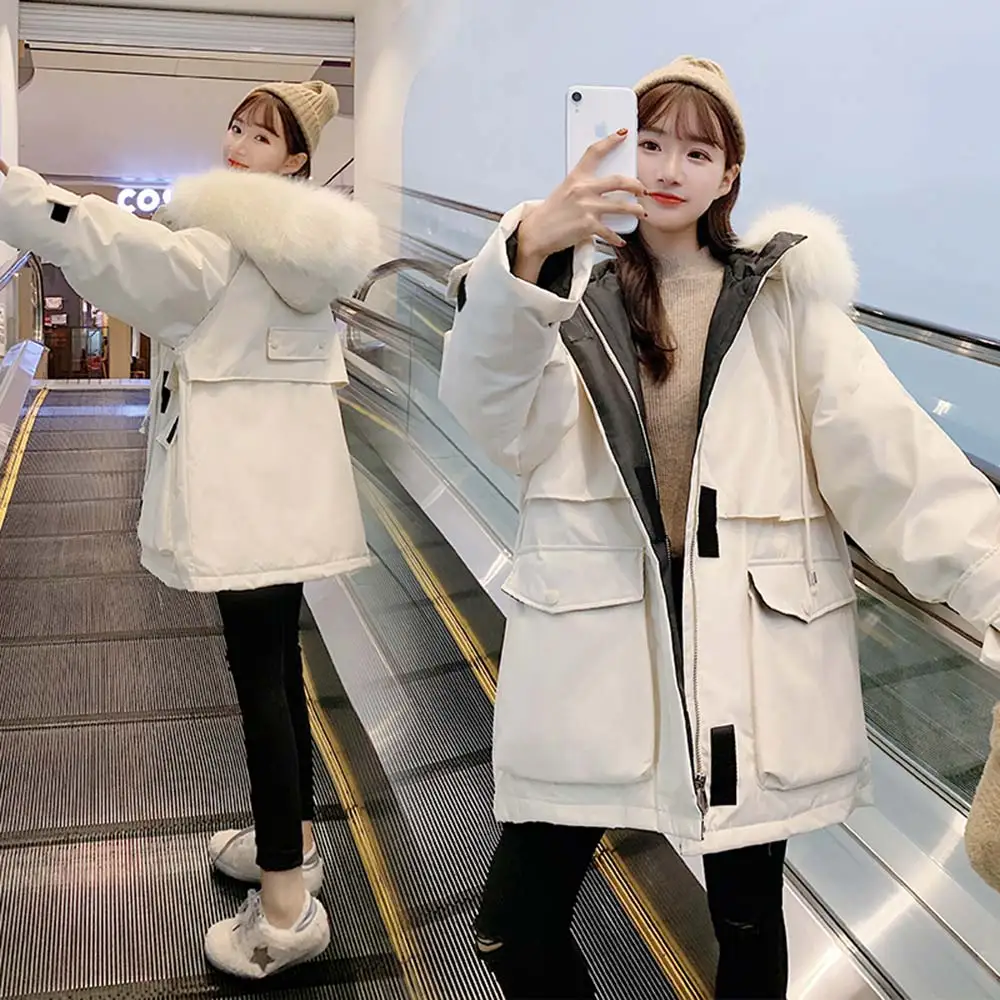 PinkyIsBlack Long Parkas 2020 New Autumn Military Winter Jackets Women Coats Thick Warm Big Fur Hooded Winter Coat Jacket Women
