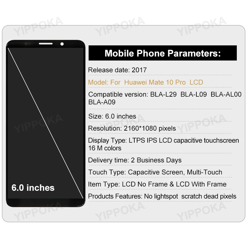 CHOICE OLED For Huawei Mate 10 Pro LCD BLA-L29 BLA-L09 BLA-AL00 Display Touch Screen For HUAWEI Mate 10 Pro Replacement Parts