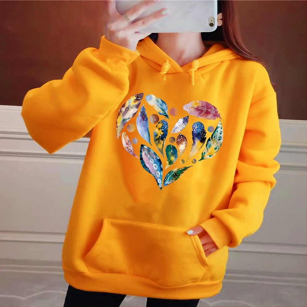 Harajuku Womens Sweater Lazy Hoodie Sportswear Pullover Casual Shirt Ladies Winter Jacket 2021year Retro Hoodie Cartoon Print