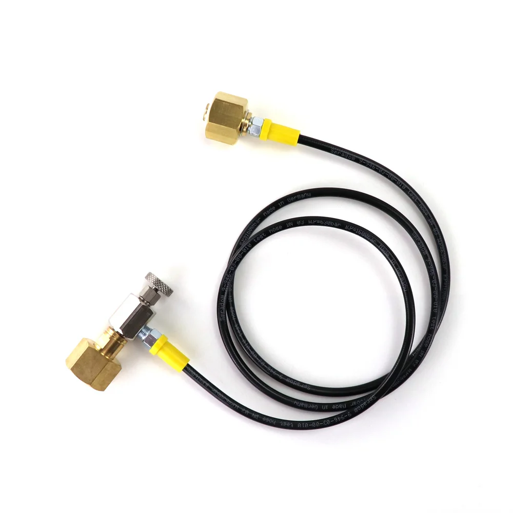NEW CO2 Fill Refill Station Charging Adaptor With 50Inch (125CM) Hose W21.8(DIN477) G3/4 CGA320 Connector