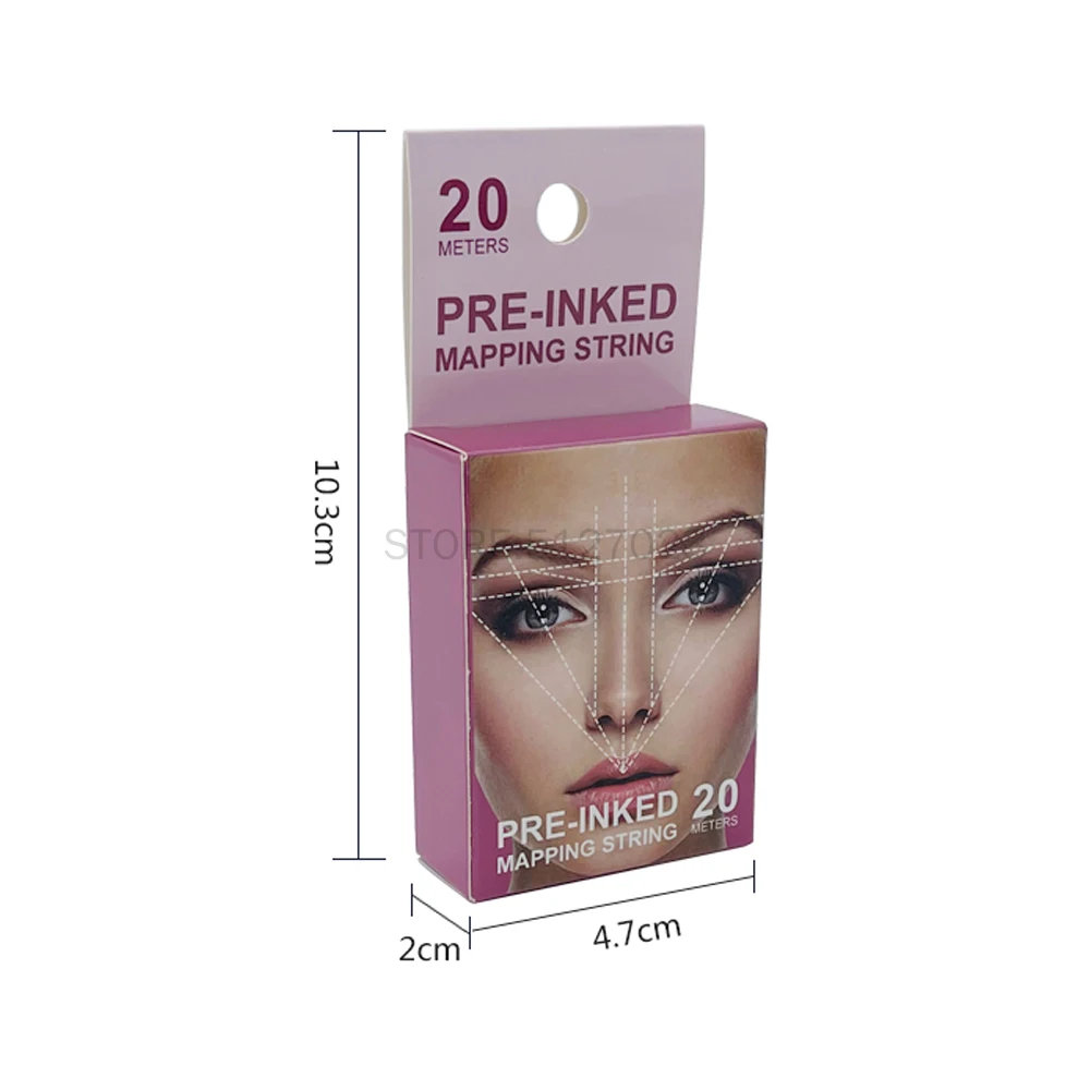 20 metri Microblading Mapping String Pre-inchiostrato sopracciglio Marker Thread Tattoo sopracciglia Point White Location Line strumenti di bellezza