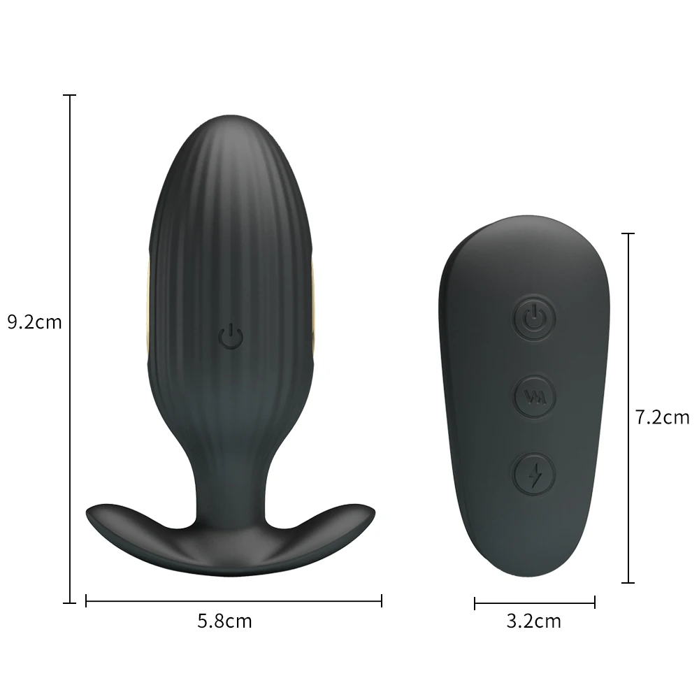 Wireless Remote Control Electro Shock Anal Plug Huge Dildo Butt Plug Powerful Stimulate G-spot Prostate Massage Vibrator Sex Toy