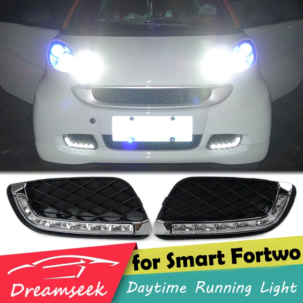 LED DRL Daytime Running Light for Mercedes-Benz Smart Fortwo W451 2008 2009 2010 2011 Day Light Fog Lamp