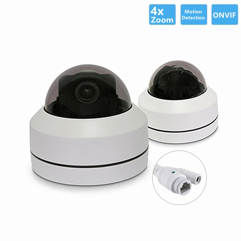 

5MP Mini PTZ ONVIF Security Camera Pan Tilt 4xZoom Optical Varifocal Dome 30M Night Vision IP Pan Tilt Surveillance IR Camera