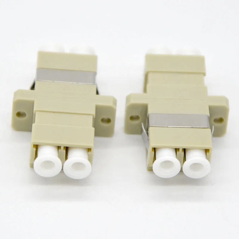 100pcs New Optic Fiber Adapter Connector LC Multimode Duplex Fiber Optic Coupler Flange Connector Free Shipping To Brazil