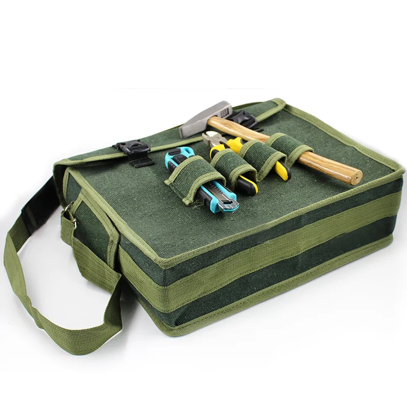 Canvas Tool Bag Metal Hardware Storage Bag for Power Tool Storage Organizer Electrician Accessories Storage Bag Waterproof Case