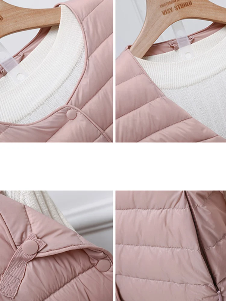 SEDUTMO Ultra Light Thin Winter Duck Down Vest Women Slim Long Jackets Casual Quilted Basic Waistcoat For Autumn ED1817