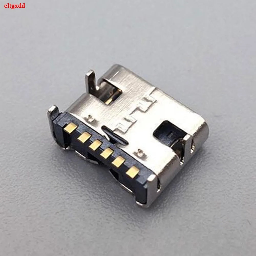 10pcs/Lot USB 6Pin Connector Micro USB Socket Type C 3.1 Female Placement DIP For Mobile Phone Charging Port Socket