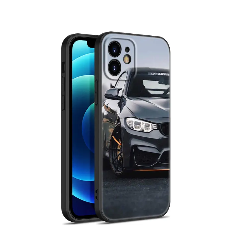 Sports car Phone Case For Apple iPhone 13 12 Mini 11 Pro Max XR X XS MAX 6 6S 7 8 Plus 5 5S SE 2020 Black Cover Coque Funda