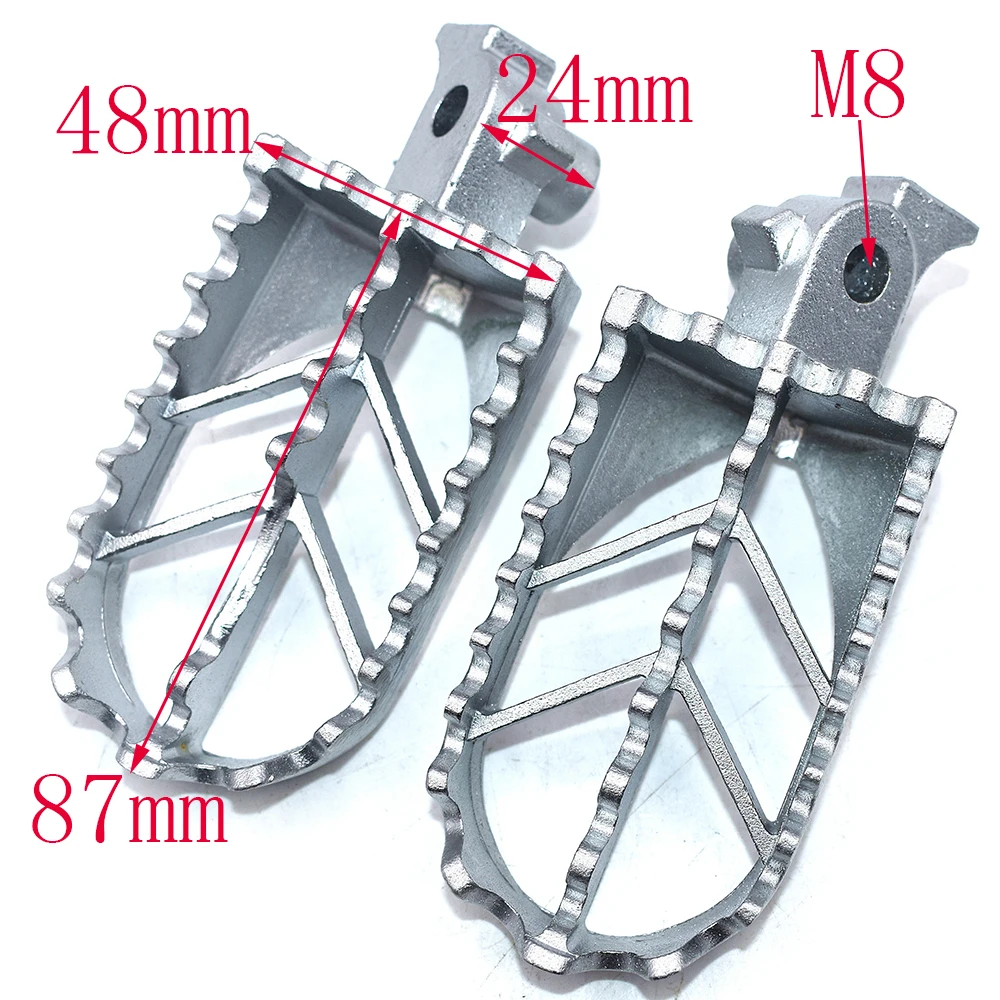 Stainless Steel Motorcycle Footpegs Foot Pegs Rest For Pit Dirt Motor Bike Pitster Pro XR50 CRF50 CRF70 SSR Thumpstar Motocross