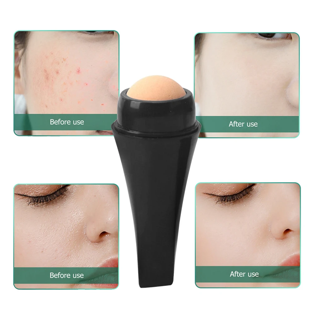 Oil-Absorbing Volcanic Face Roller Cleansing Face Oil Control Absorbent Mini Massager PK Facial Oil Blotting Sheets Paper