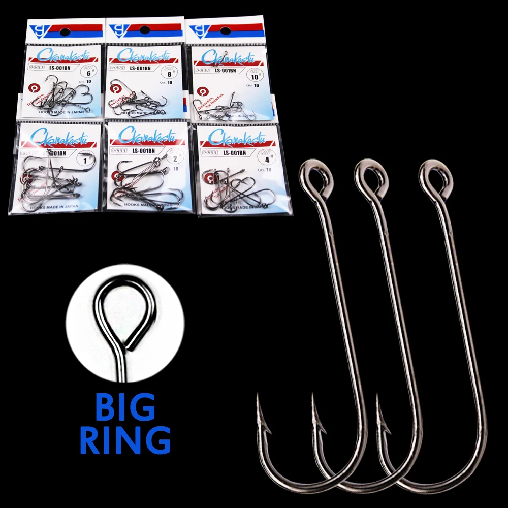 10pcs / 30pcs fishing hooks with big eyes Fish Round Bent Joint Hook gamakatsu