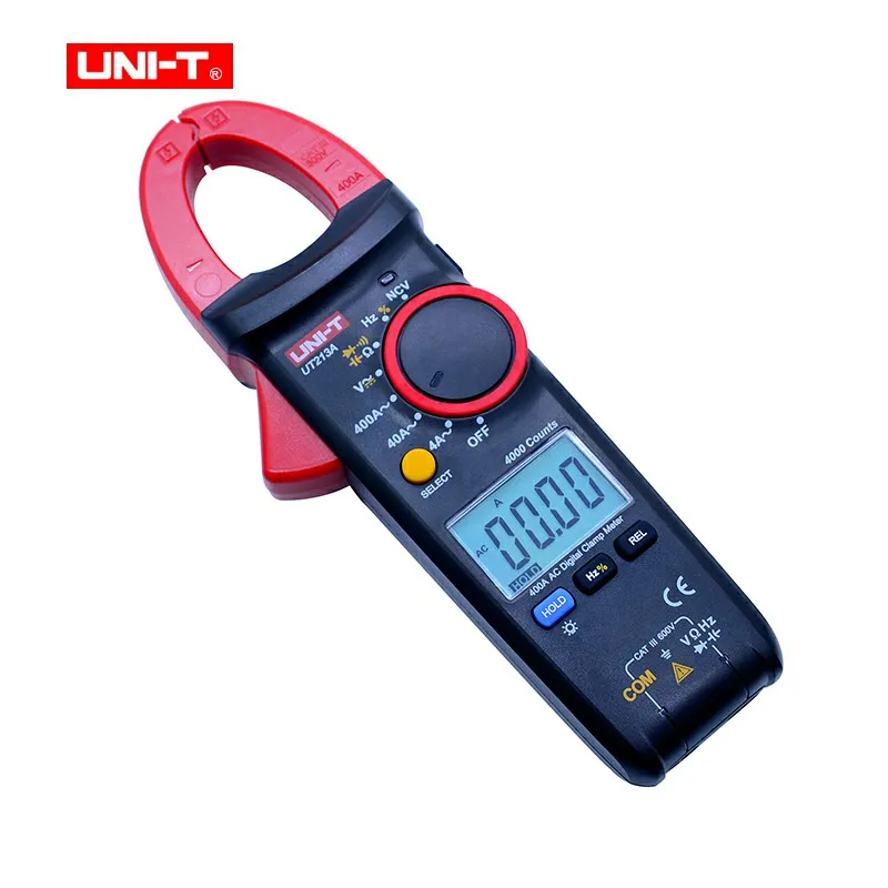 

UNI-T UT213A True RMS 400A Digital Clamp Meter AC/DC/Resistance/Capacitance/Frequency/ Clamp Digital Multimeter