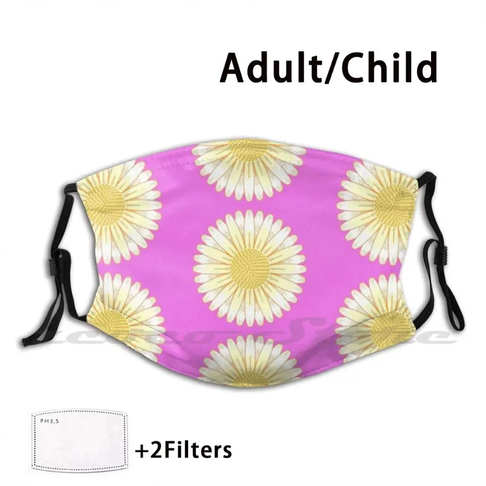 Chrysanthemum Custom Pattern Washable Filter Pm2.5 Adult Kids Mask Chrysanthemum Mum Mums Yellow Chrysanthemum Flower Nature