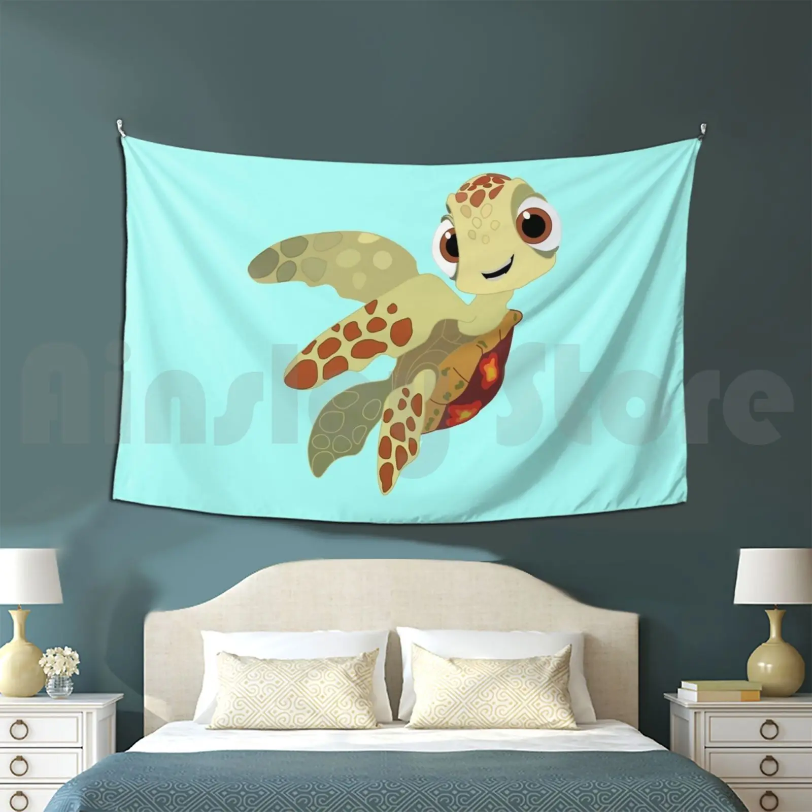Squirt Customized Tapestry Crushs Crush Squirt Nemo Dory Marlin Nemo And Dory P Sherman 42 Wallaby Way
