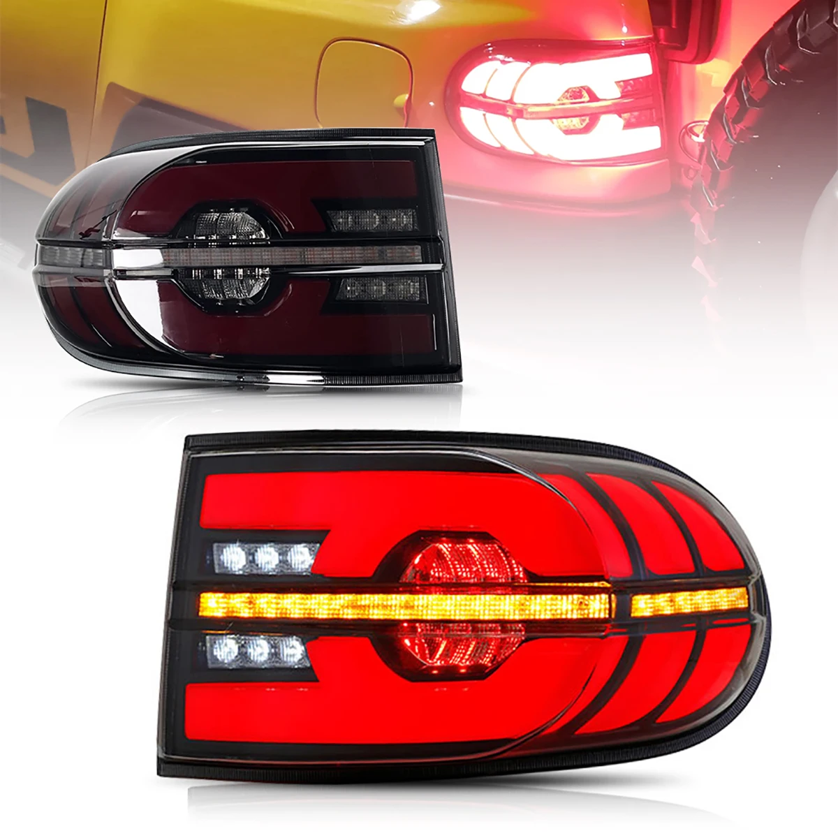 

TT-ABC Tail Lights for Toyota FJ Cruiser 2006-2020 LED DRL Car Light Assembly Signal Auto Accessories Modified Lamp